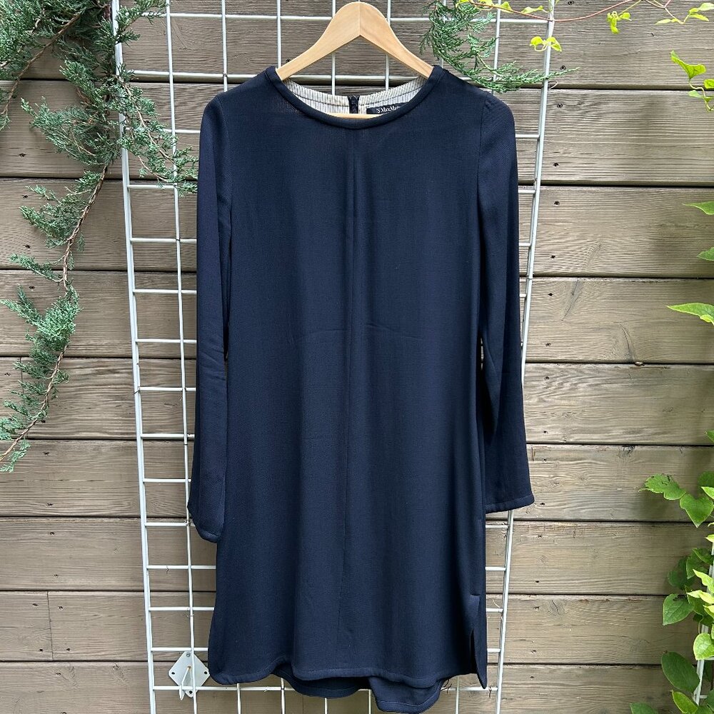 'S MaxMara Sz 8 Navy Shirtdress